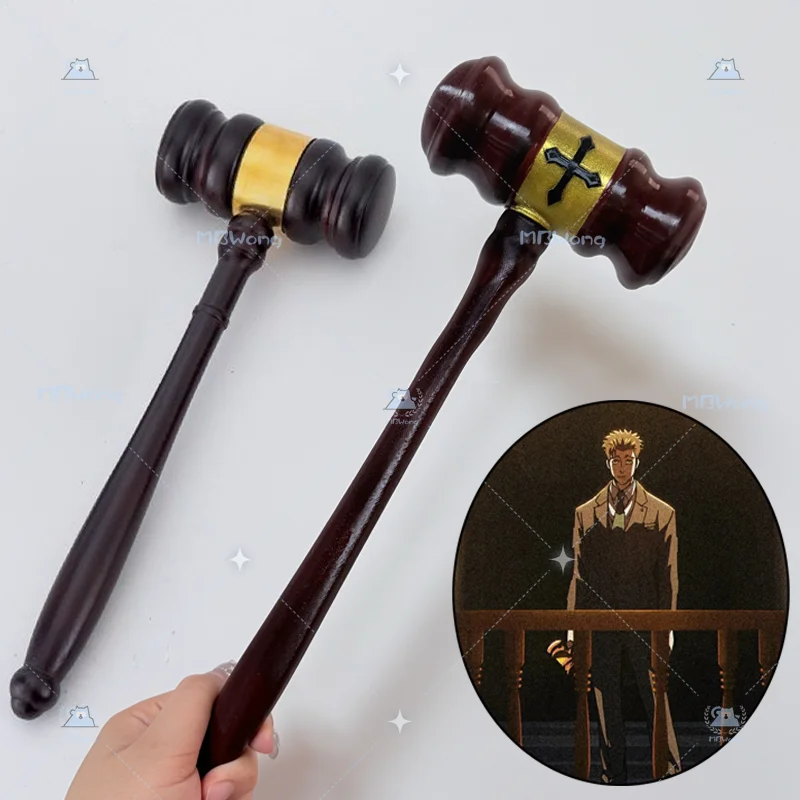 Anime Hiromi Higuruma Cosplay Prop PVC Hand Props Hiromi Judge's Hammer Executioner's Gavel For Hallowmas Party 