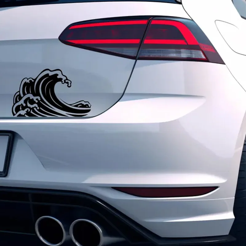 Ocean Wave Car Stickers Waterproof Retro Surf Style for Car Window Bumper Exterior Decor Accessories