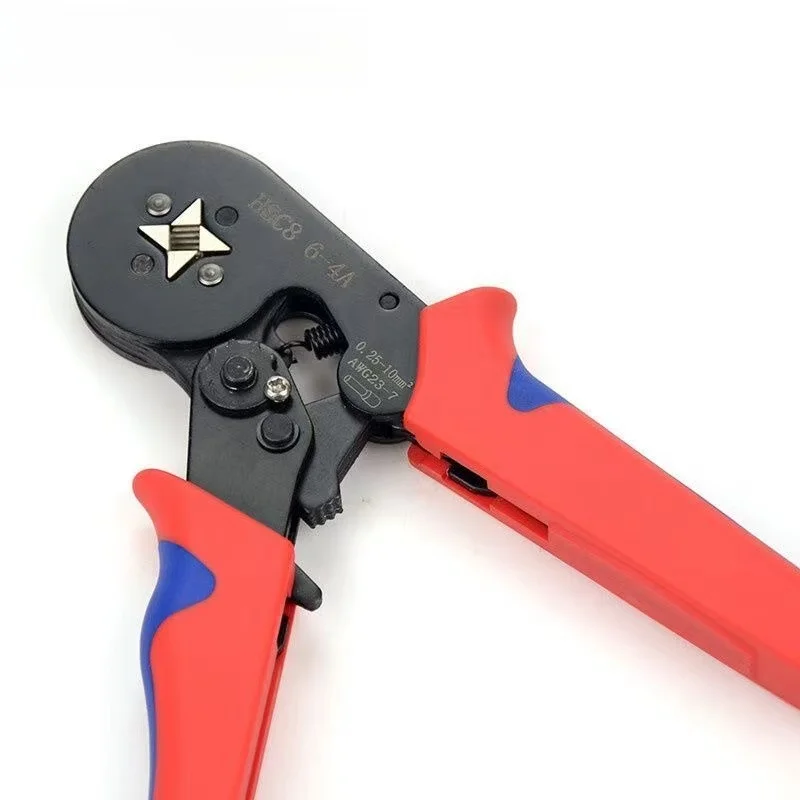 HSC8 6-4A Pipe Type Crimp Terminals, Multiple Crimp Terminals Pliers Assortment Set, Copper Tube+PVC Flame Retardant Housing