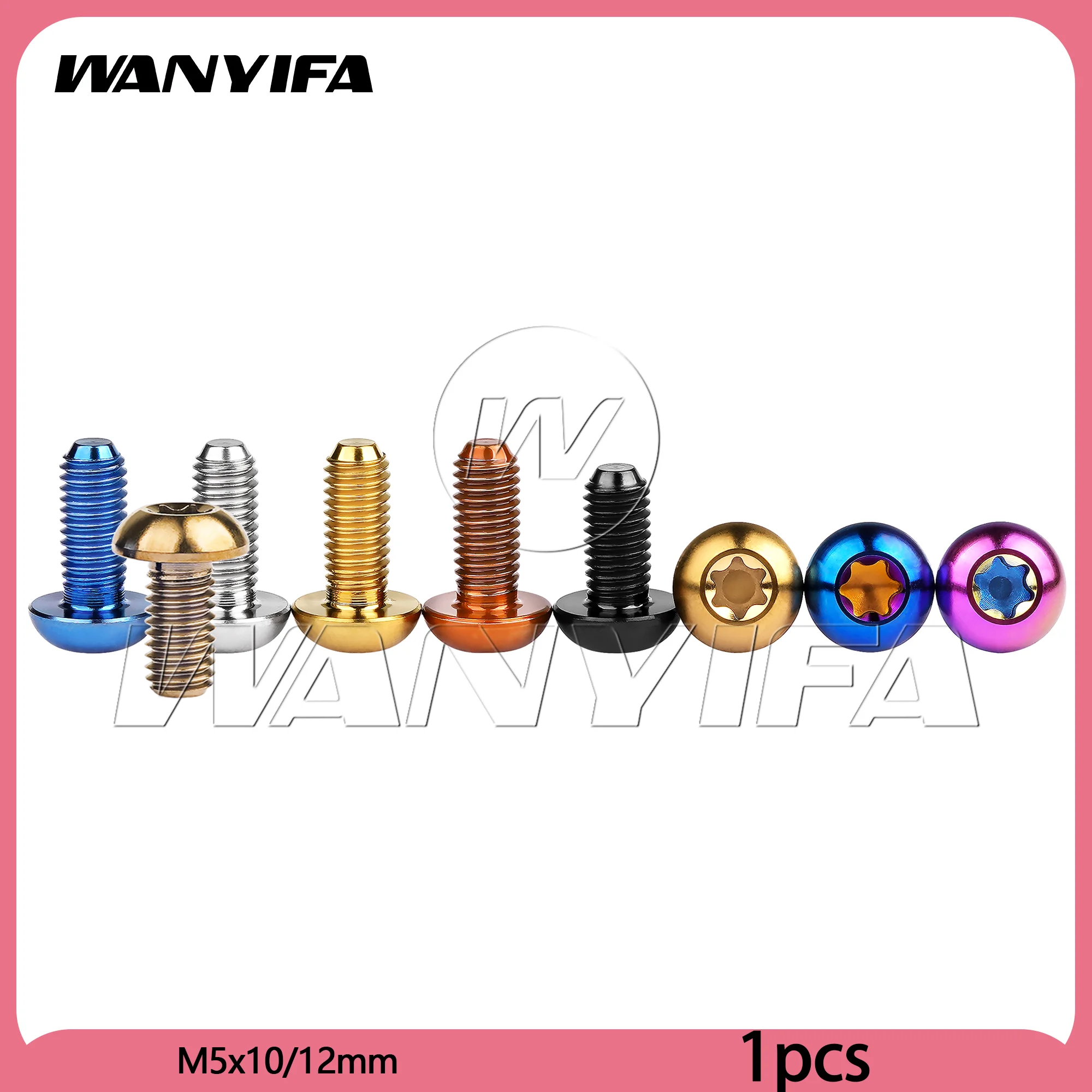 

Wanyifa Titanium Bolt M5x10/12mm Bicycle Screws Disc Brake Bicycle Accessories Bike Parts Bolts