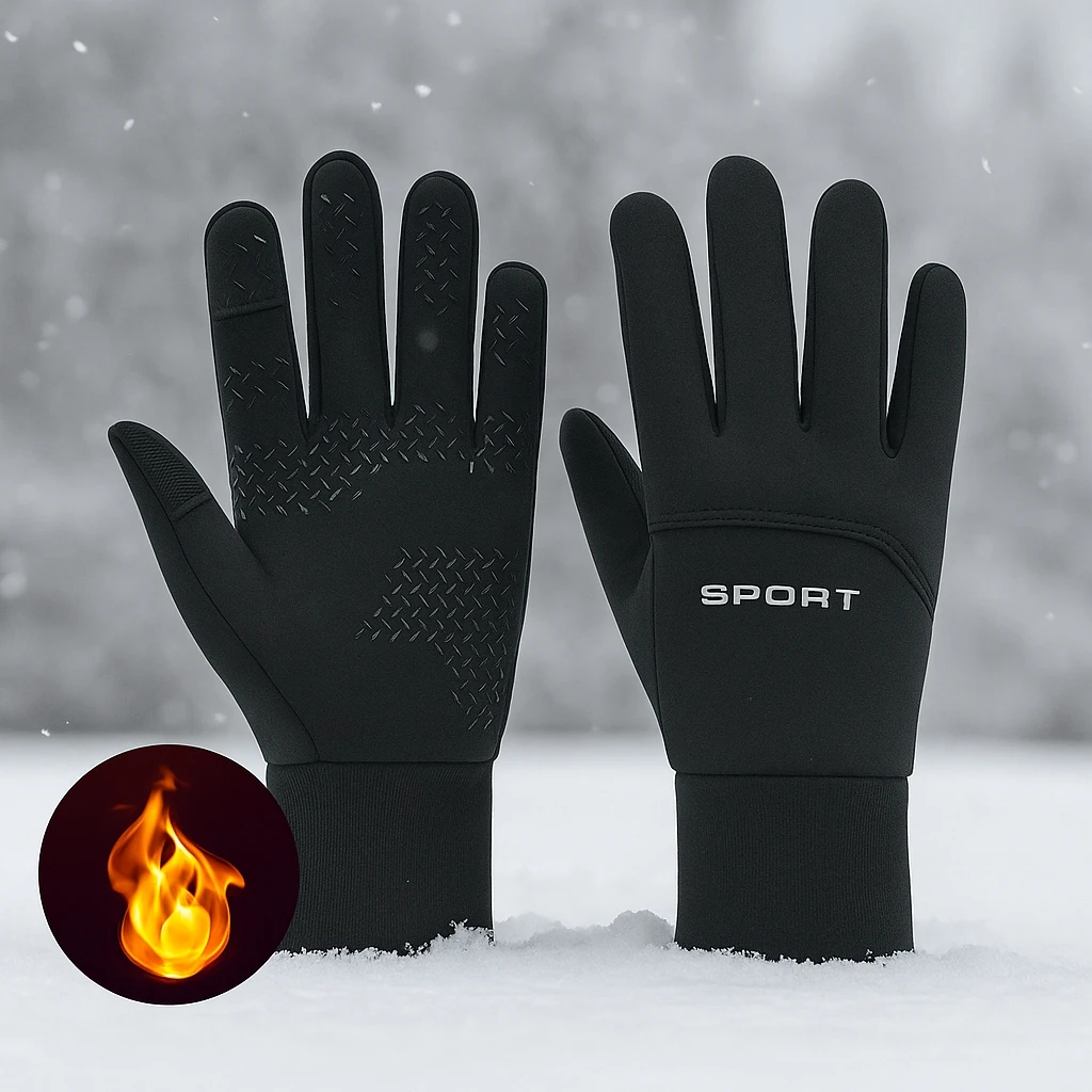 

Winter Outdoor Sports Ski Gloves Windproof Waterproof Fleece Cold-Proof CyclingFinger Touchscreen Non-Slip Motorcycle Gloves