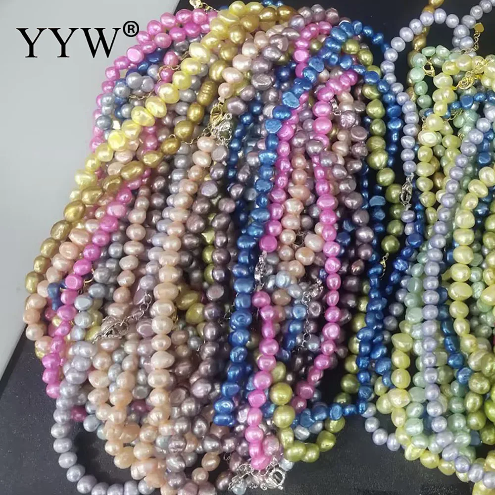 Cultured Baroque Natural Freshwater Pearl Beads Irregular Shape Random Color/Size Hole Approx 0.8mm Sold By Strand