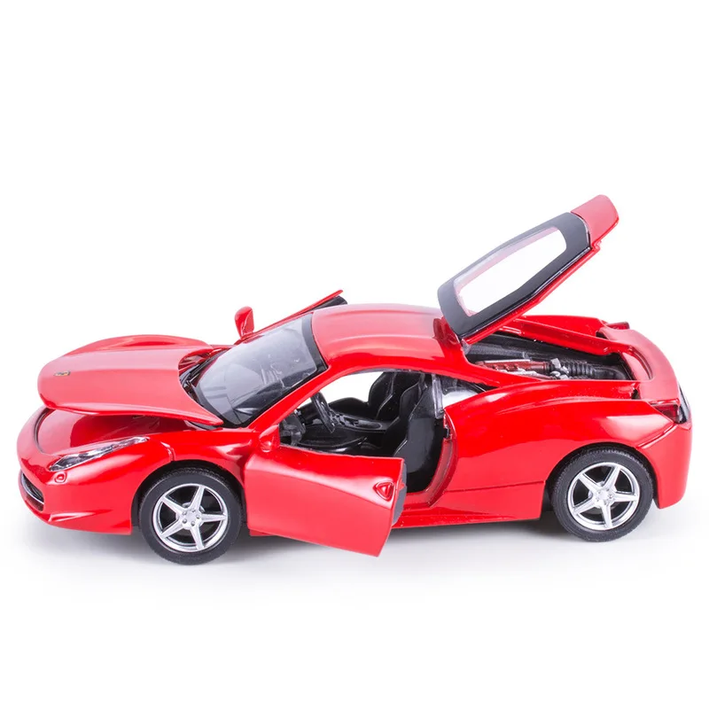 1:32 Ferrari 458 Italia SF90 Supercar Alloy Model Car Toy Diecasts Metal Casting Sound and Light Car Toys For Children Vehicle