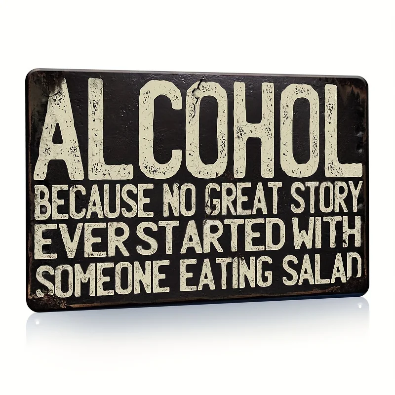  Vintage Metal Tin Signs ALCOHOL Sign Cheers Plaque Slogan Retro Plate Wall Decor For Bar Club Man Cave A