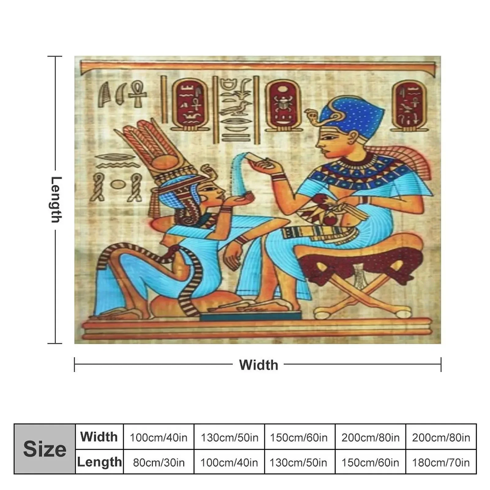 King Tut Perfuming His Wife Throw Blanket Bed covers christmas decoration for winter Blankets