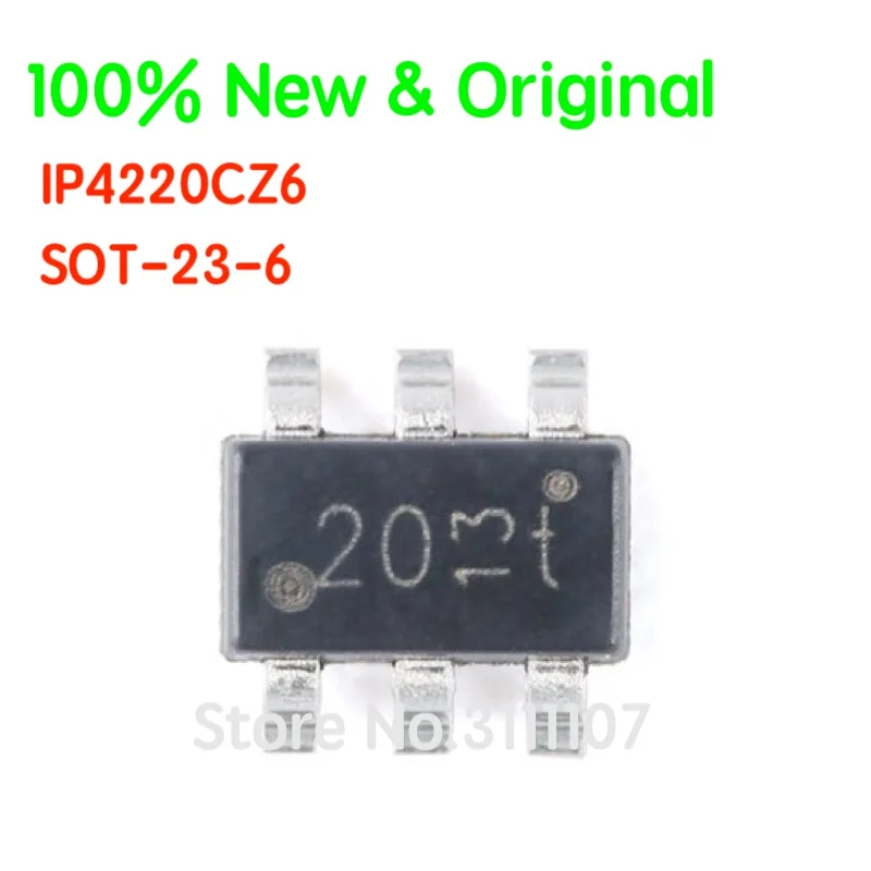 

10PCS/LOT IP4220CZ6 SOT-23-6 SRV05-4.TCT SOT-23-6 4-wire TVS Transient Suppression Diode Chip 100% New & Original