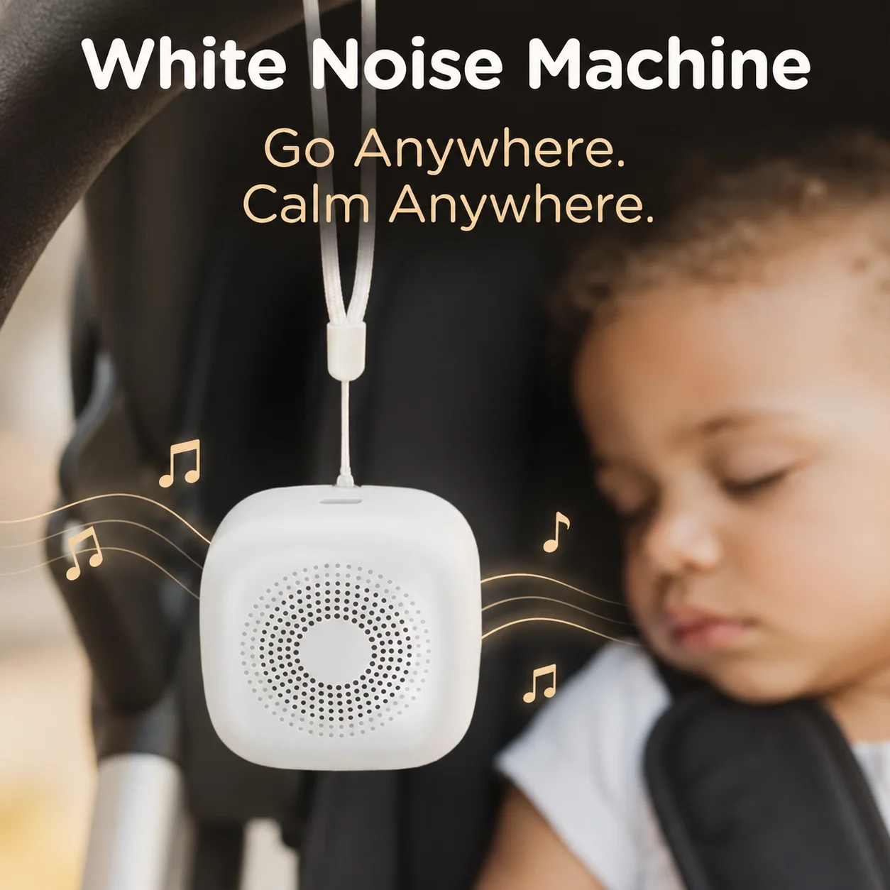 Baby White Noise Machine Smart Cry Detection, 30 Soothing Sounds Night Light Timer Rechargeable Portable Sound Machine for Sleep