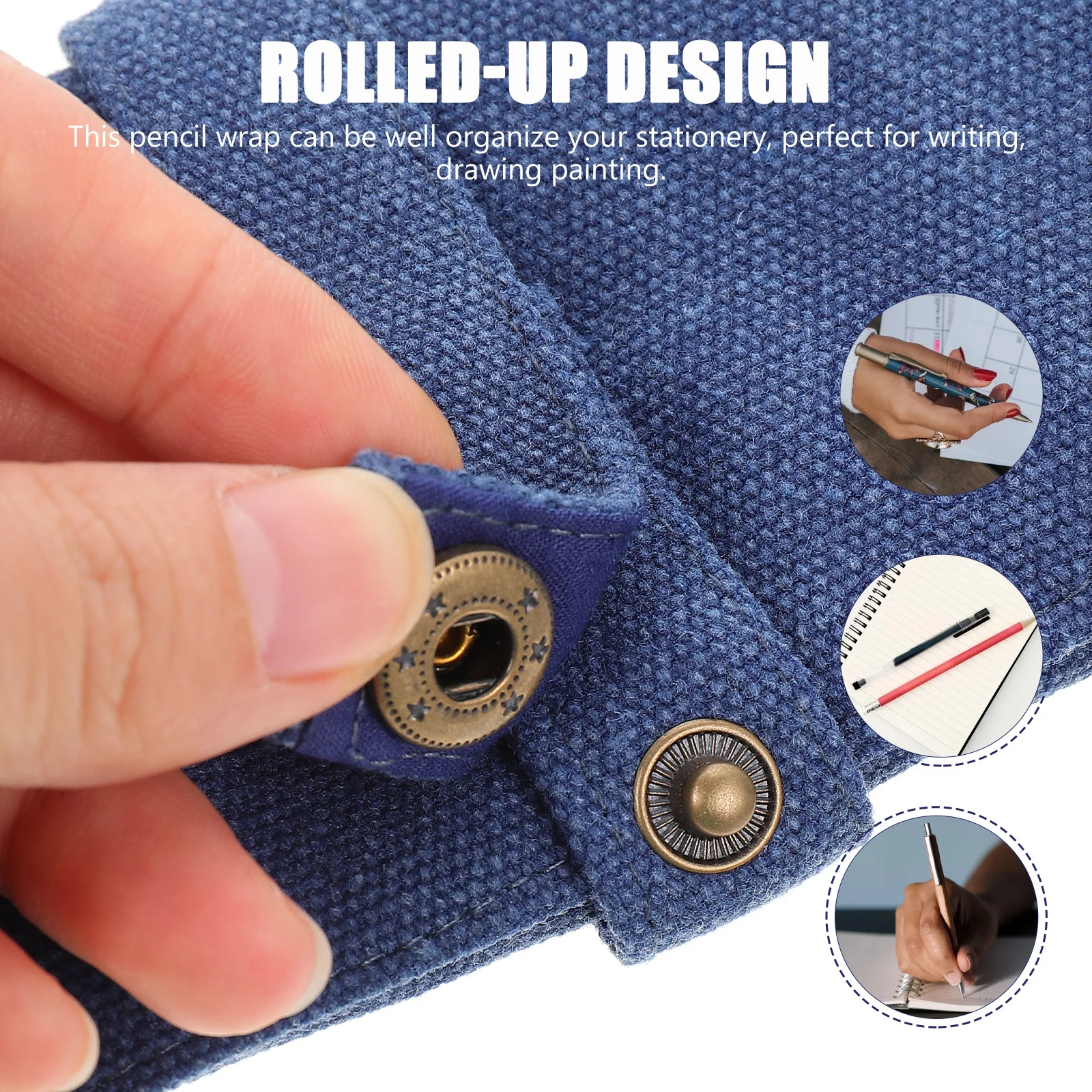 

Canvas Pencil Roll Up Case Large Capacity Portable Storage Bag For Drawing Painting Pencil Organizer Student Supplies