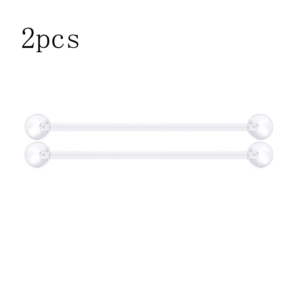 2pcs Clear Bioflex Nose Rings Belly Rings