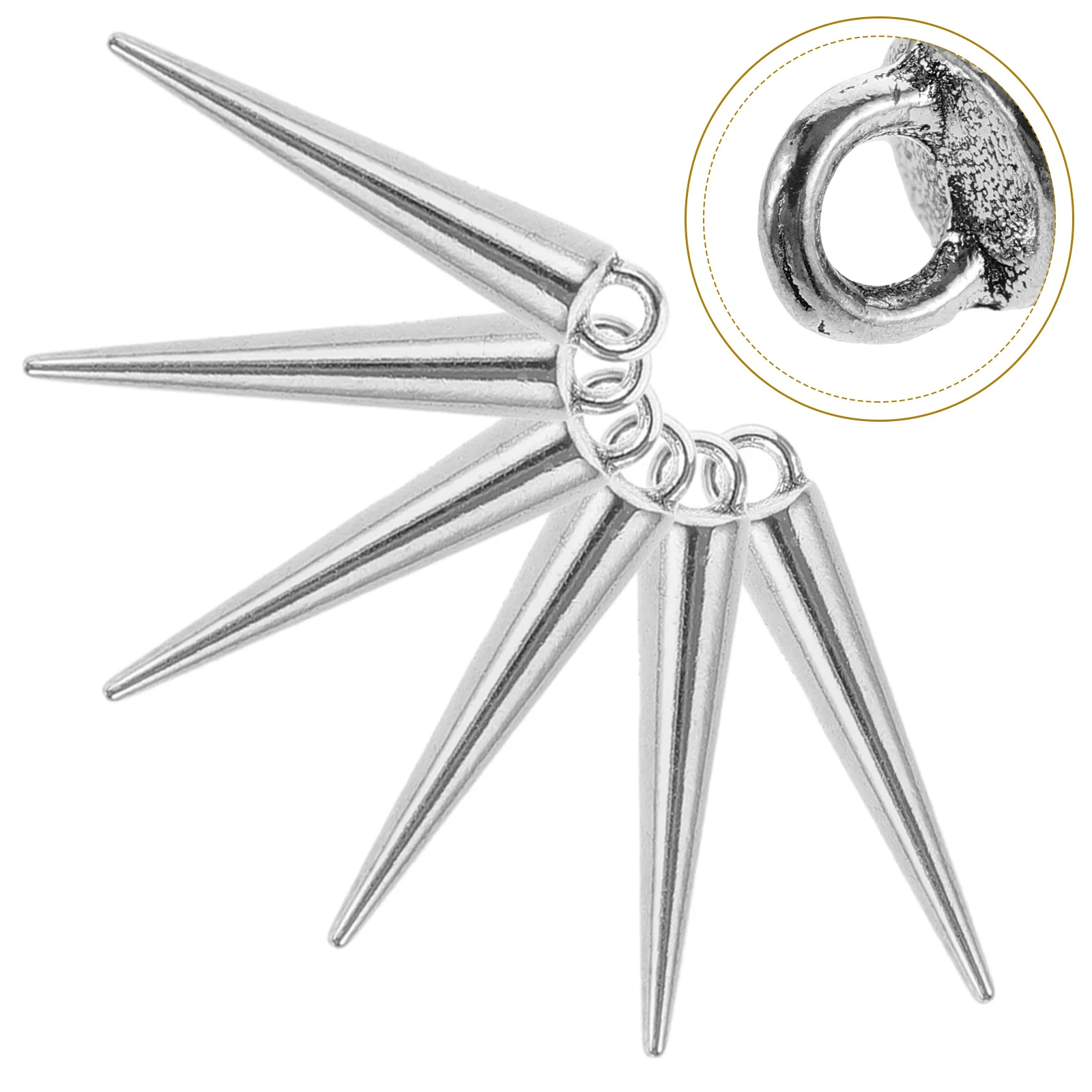 

20 Pcs Conical Pendant Accessories Bulk Charms for Jewelry Making Zinc Alloy Cone Decors