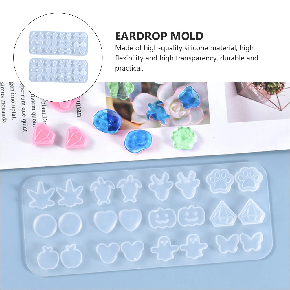 

2Pcs Earring Mold Silicone DIY Jewelry Making Kit Hanging Pendant Ear Drops Casting Crafts Accessories Jewelry Supplies