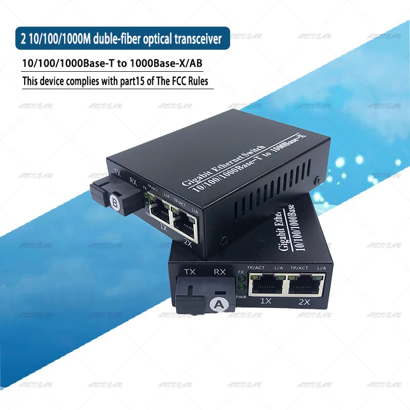 

1F2G Dual fiber 1.25G 2UPT Duplex 20KM Gigabit Fiber Optical Media Converter 1000Mbps Dual Fiber Single Mode Fiber Transceiver