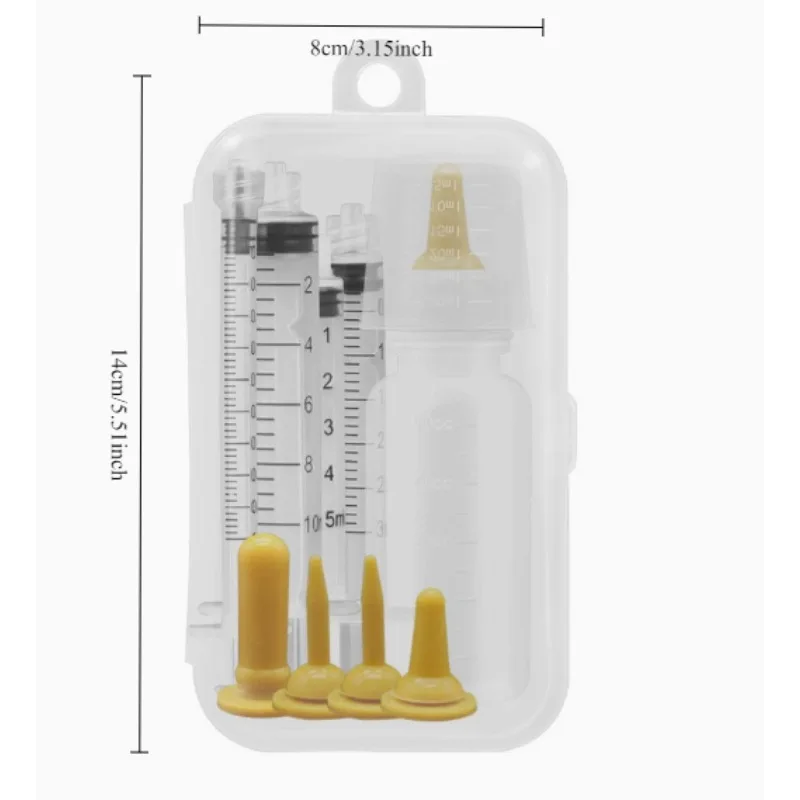 Pet Feeding Device Set Newborn Kitten Puppy Feeding Bottle S