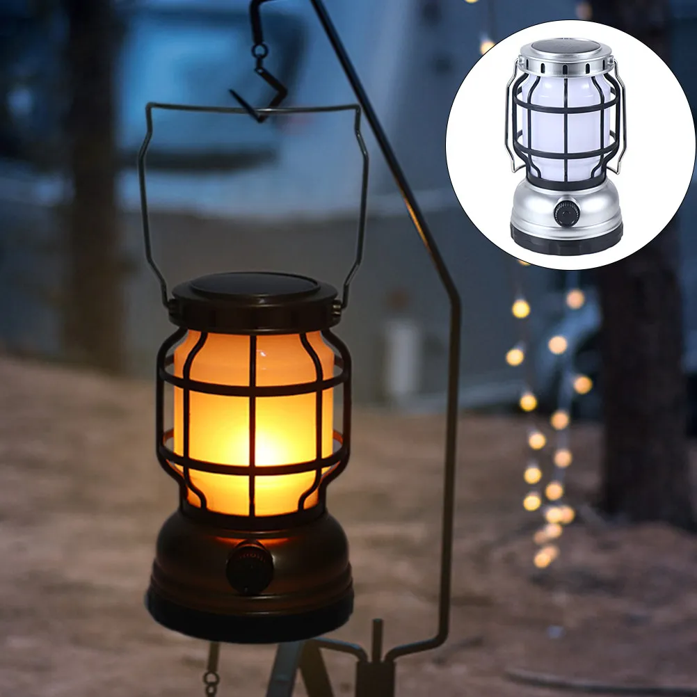 Portable Camping Lantern Mini Silver Outdoor Light for Tent Hiking Emergency Multipurpose Lighting