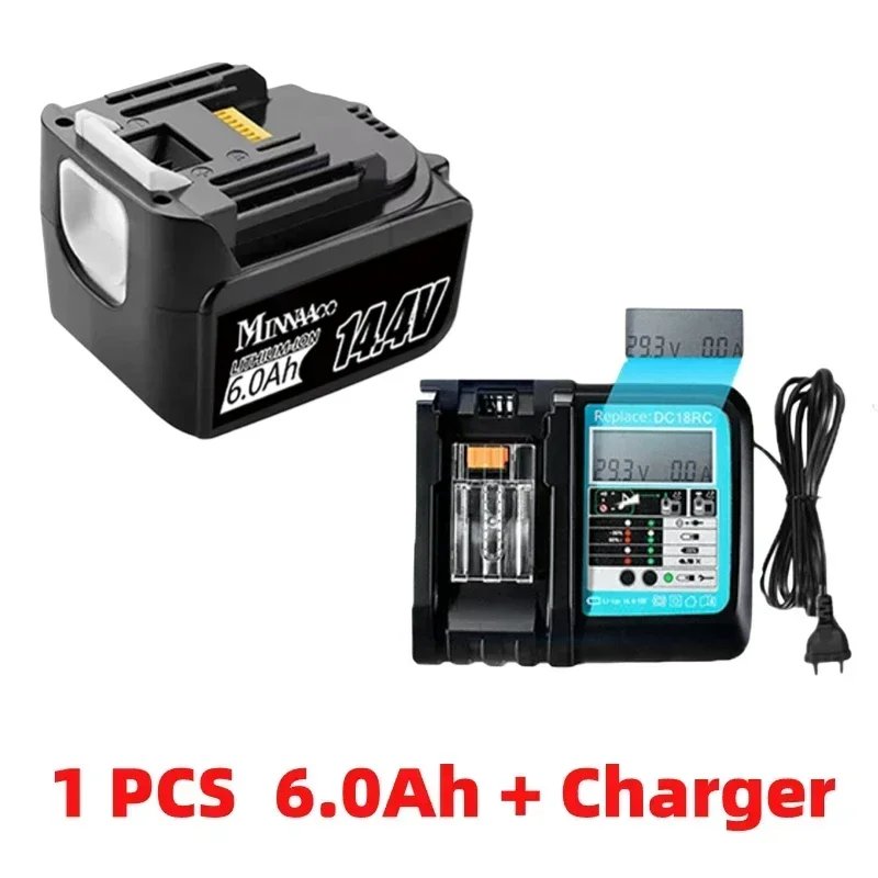 14.4V Originele 6Ah Oplaadbare Li-Ion Batterij Voor Makita 14V Elektrisch Gereedschap 5.0Ah BL1460 BL1430 1415 194066-1 Bateria Makita