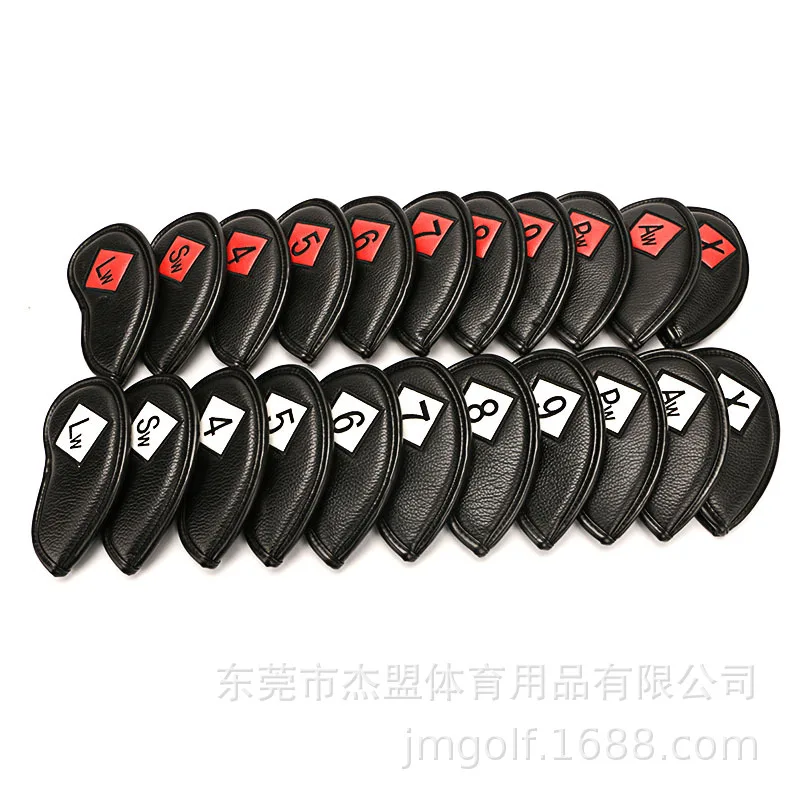 

11Pcs Double Sided Leather Golf Club Head Covers Fit Main Iron Clubs Left and Right Handed Golfer Universal Iron Club Headcovers