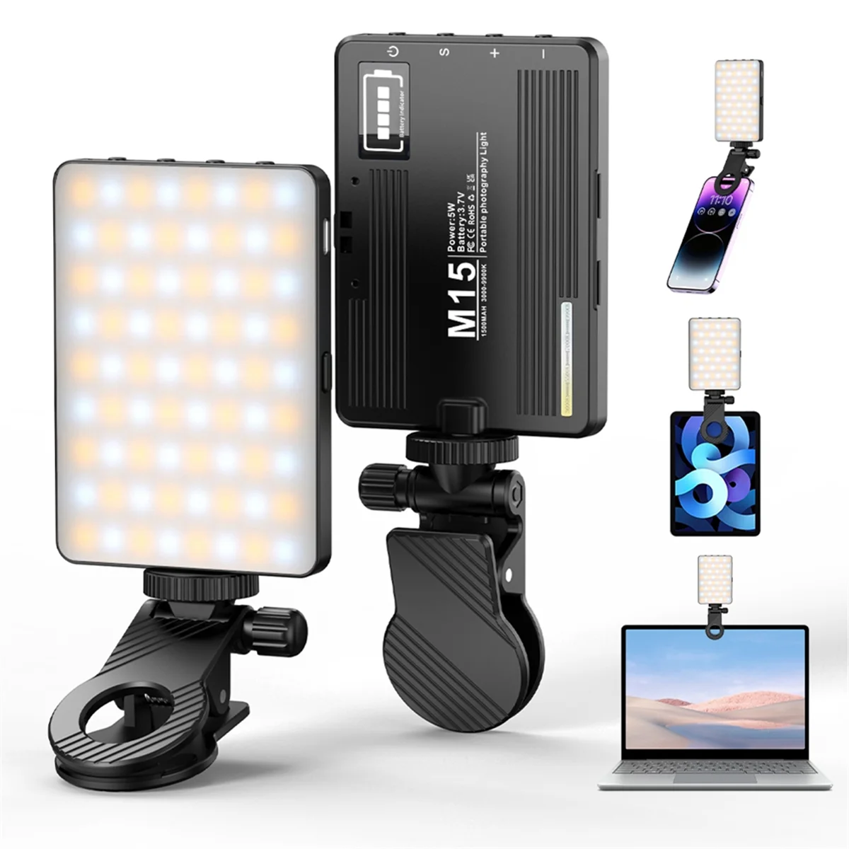 Smartphone Selfie Fill LightSmartphone Selfie Fill Light 2500K-9000K Video Conference Live Streaming Portable LED
