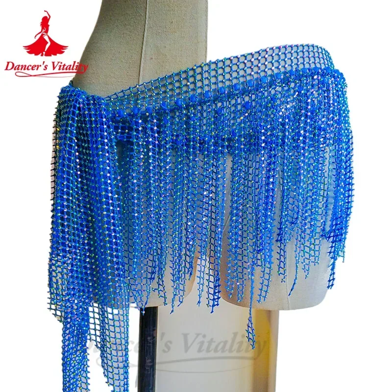 JODiamond-Écharpe de hanche de taille de danse du ventre avec pompon multicouche, ceinture de performance de costume de ventre, nouveau