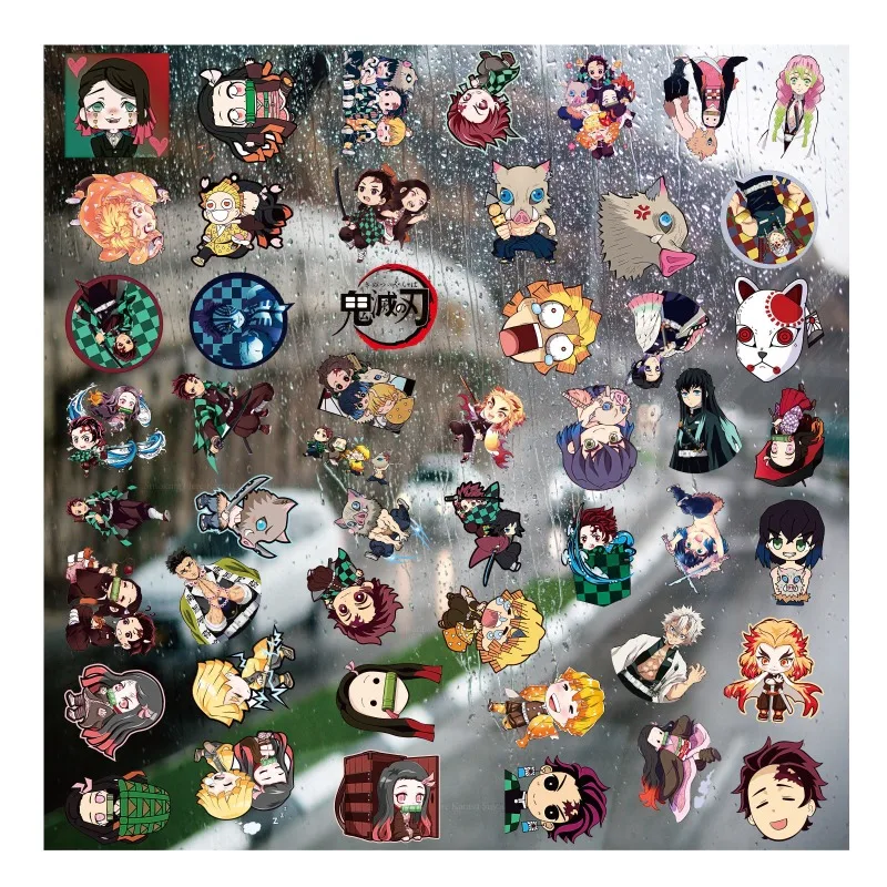 Demon Slayer UV Transfer Stickers Anime Figures Kamado Tanjirou Nezuko Hashibira Inosuke Insulation Cup Phone Helmets Decoration