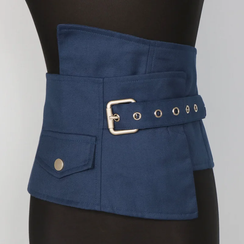 New European and American Style Slimming and Wide Waistband Decoration Dress Shirt T-shirt Waist cinching,Irregular Wide Belts