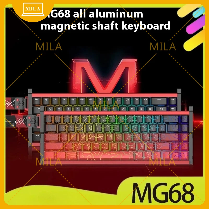 

For MG68 MAX Keyboard Magnetic Switch Hot Swap RGB 8K Gamer Mechanical Keyboard PC Gaming Accessories Customized Gift