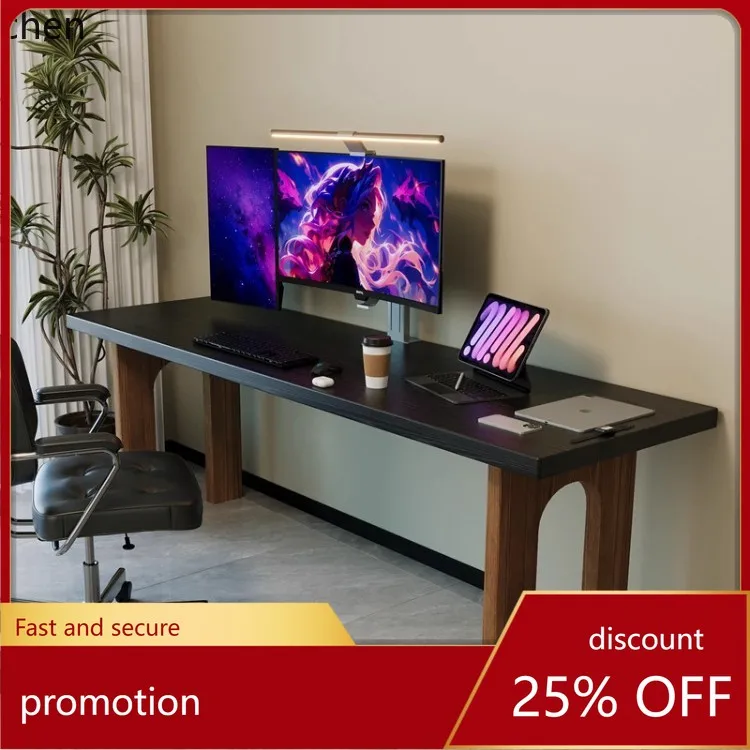 HXL Solid Wood Office Desk Small Apartment Long Table Simple Wall-Mounted Desk Study Desk Workbench
