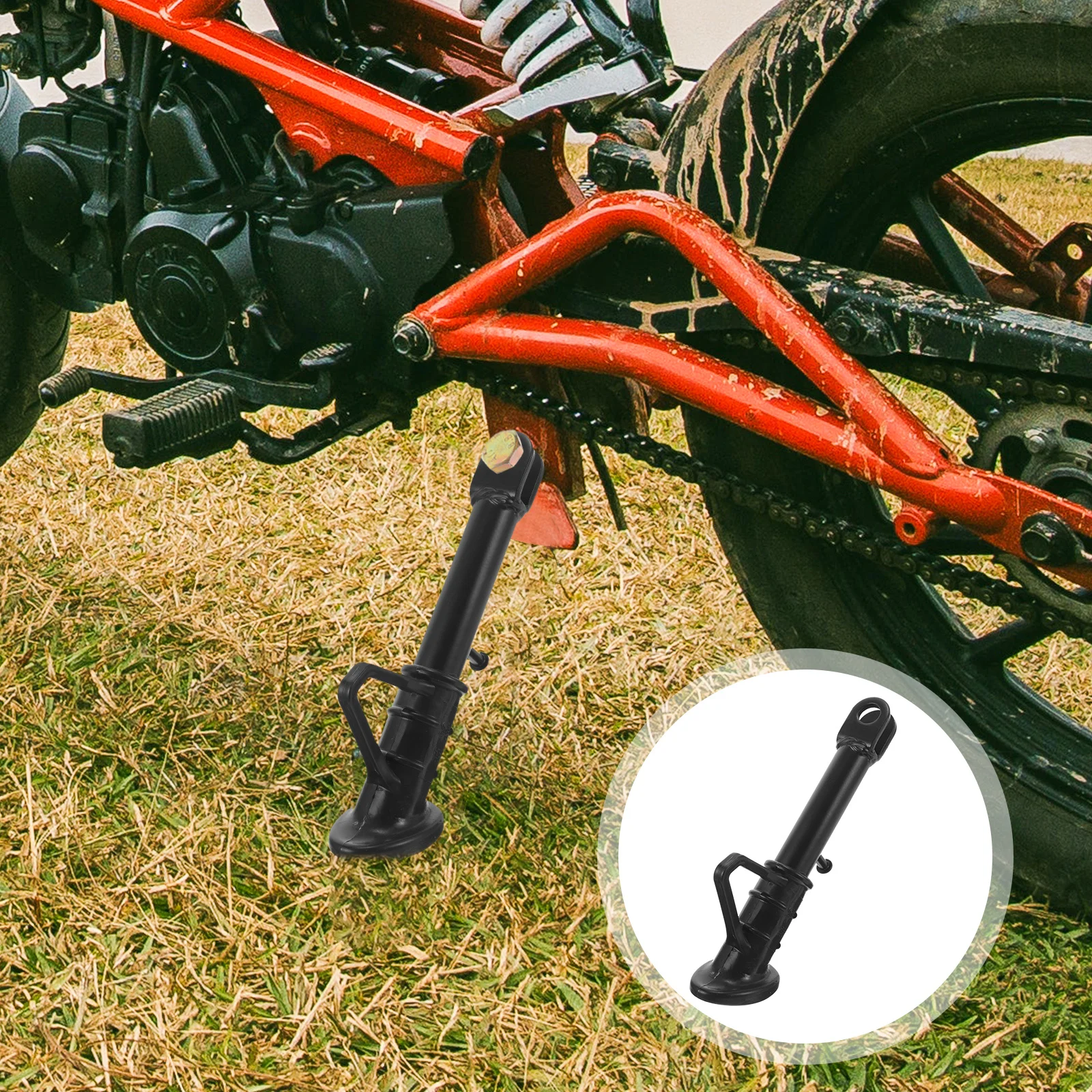 

Motorcycle Kickstand Lightweight Durable Side Stand Parking Replacement Electric Scooter Support Stable Grip Scooter Parts