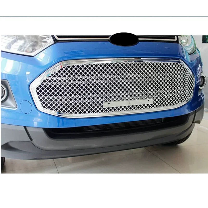 Car Front Bumper Grill frame for Ford Ecospor 13-17 modified Mask Net Radiator Grille trim body kit Car Accessories