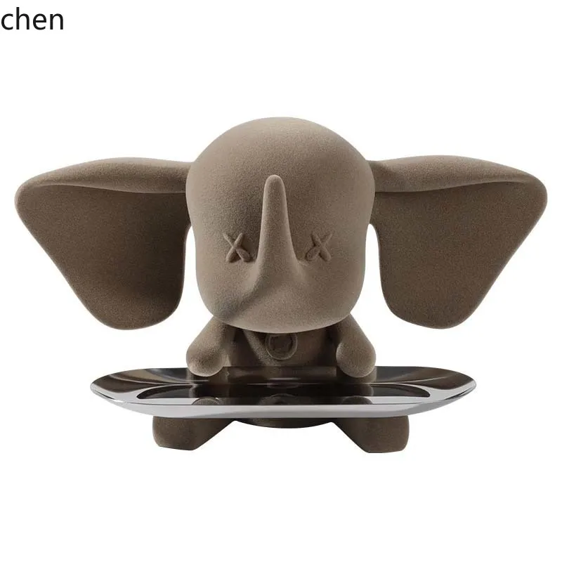 LXC Dumbo Light Luxury Tray Ornament Living Room Entryway Shoe Cabinet Key Storage Elephant Decoration
