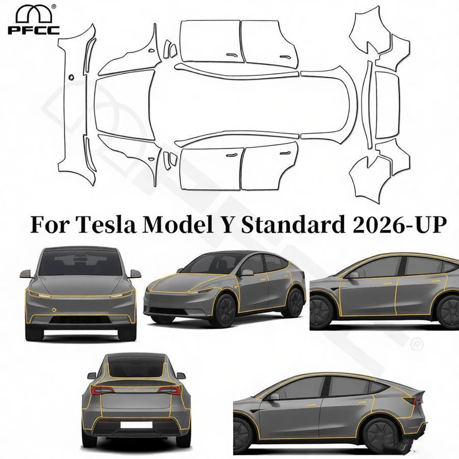 

For Tesla Model Y Standard 2026-UP Car Pre-cut PPF TPU Paint Protection Film Anti-Scratch Clear Bra Resistant Repairable Cover