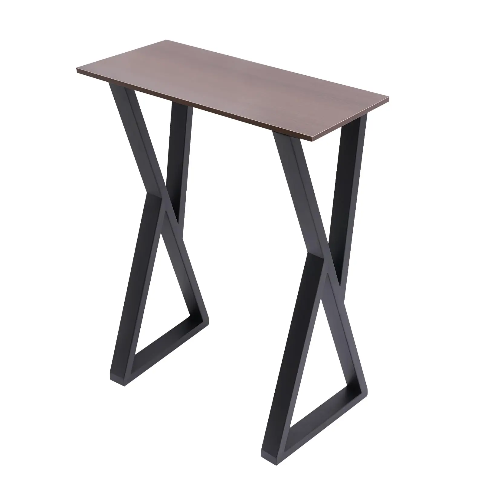 Patas de mesa de metal, patas de escritorio y mesa de centro de 32" de alto x 14" de ancho, patas de muebles industriales en forma de V para mesas auxiliares negras DIY, comedor D