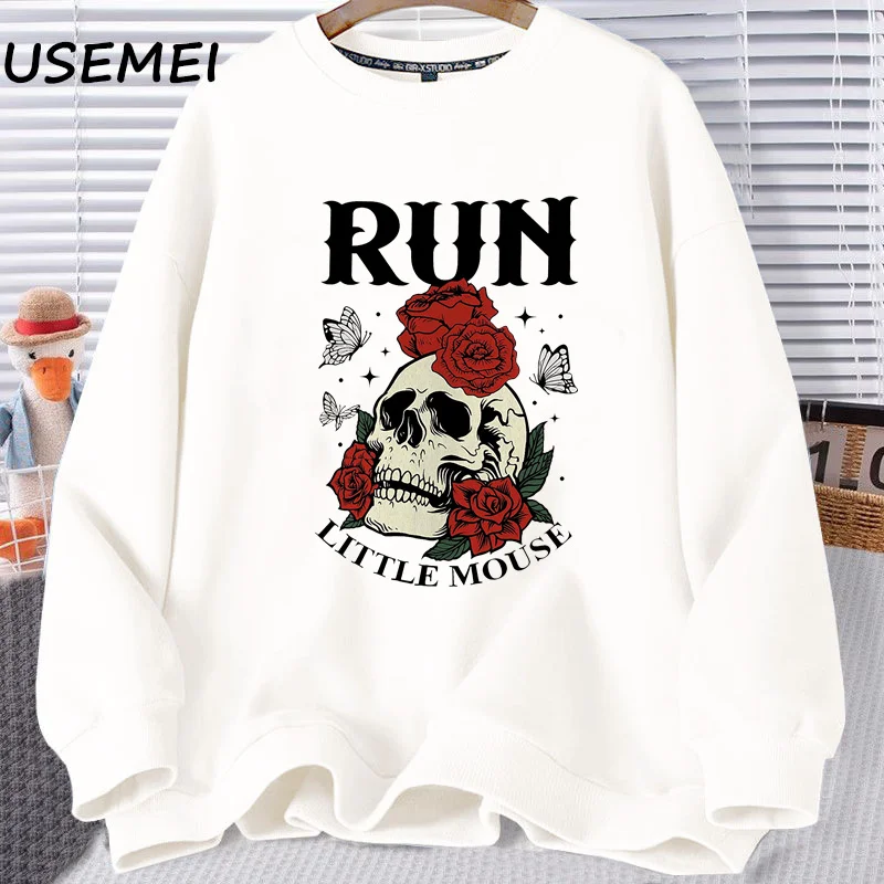 Run Little Mouse Sweatshirts Spicy Books Dark Romance Merch Hoodies Dark Romance Book Lover Hooded Harajuku Vintage Clothing