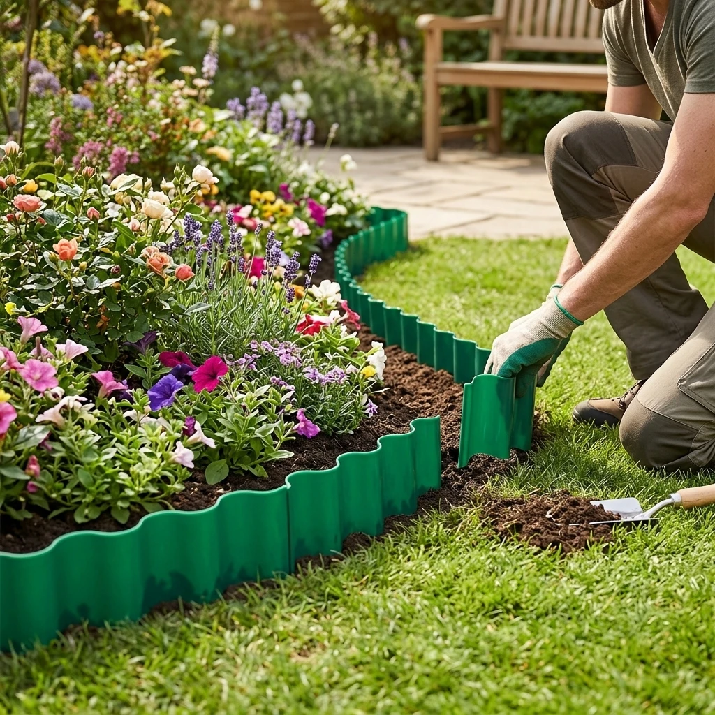 Garden Bed Edging Border Plant Protections Fence Decorative Lawn Edging Kit For Yard Landscaping