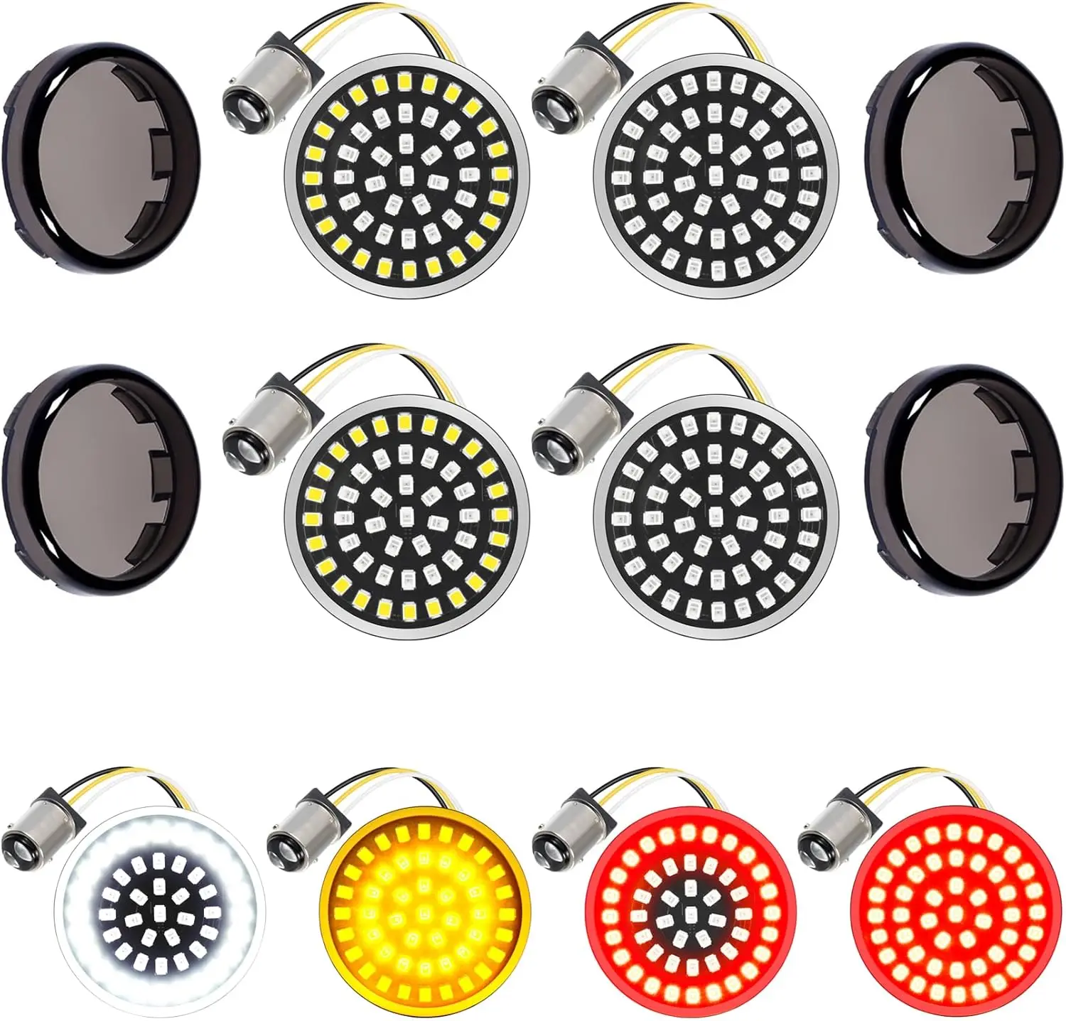 

1157/1156 LED Turn Signals with Smoke Lens Cover for Harley Motorcycles 1986-2024