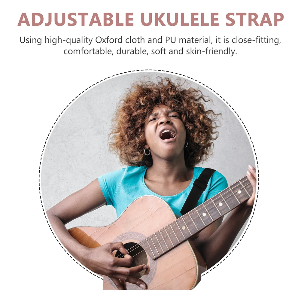 

2pcs Universal Oxford Cloth Guitar Strap Adjustable Shoulder Belt For Electric Folk Guitar Anti-Wear Stretch Replacement