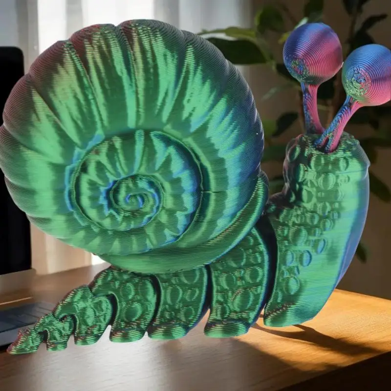 3D Printed Simulated Snail Model Toy Fun Animal Sculpture Ornament Desktop Decoration For Children Gifts Unique Gift