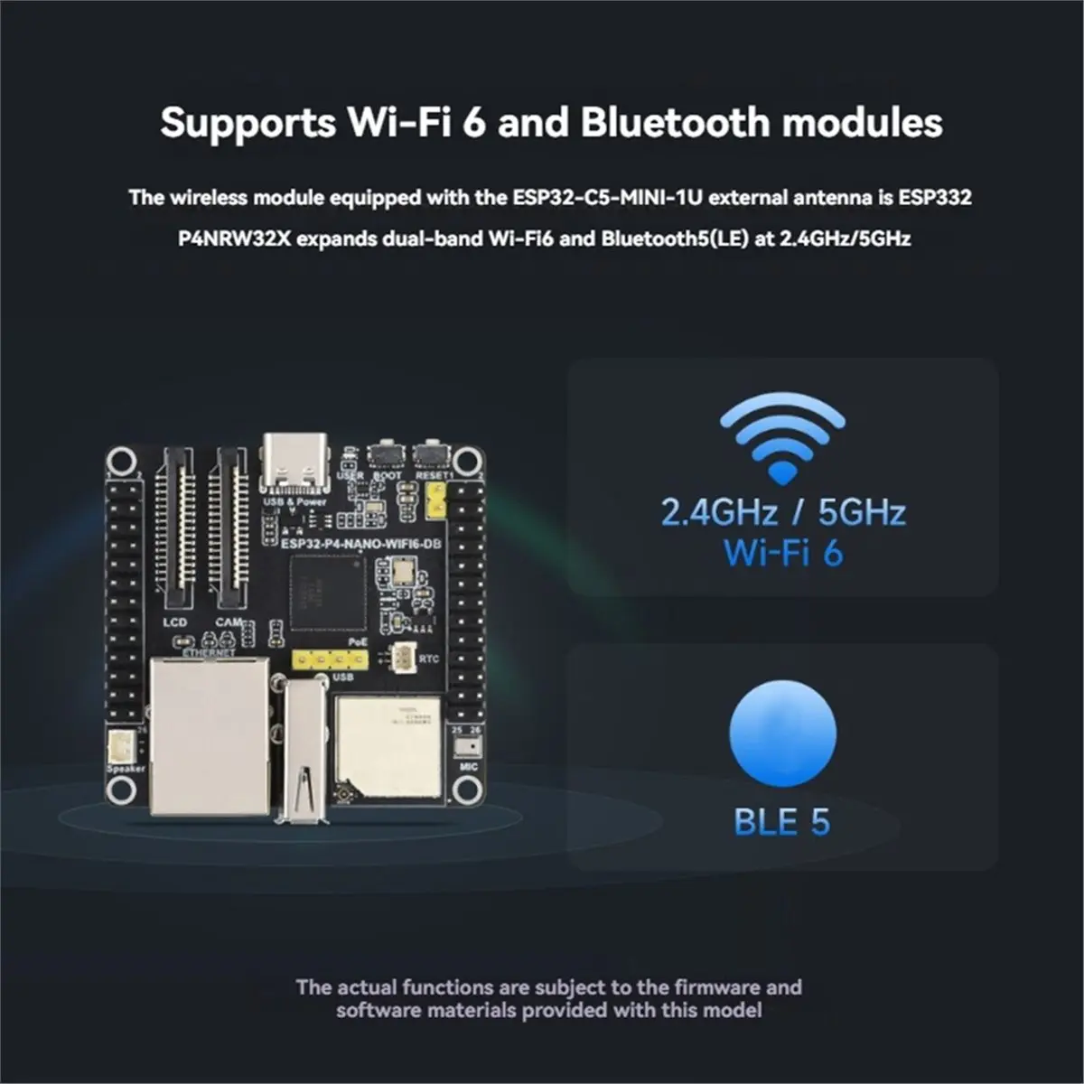 -P4-NANO-WIFI6-DB Development Board with POE Module -P4NRW32X Chip -P4/C6 Dual Architecture WiFi6/BLE5