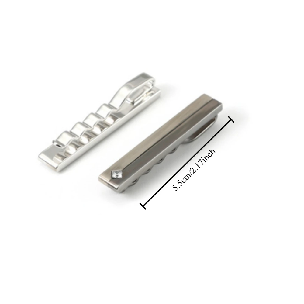 Simple Geometric Diamond Studd - Tie Clip Silver avis et prix