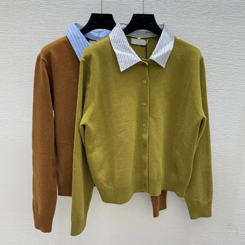 

High Quality Autumn Women's Casual Fashion Embroidery Letters Detachable Collar 100% Wool Cardigan comfort 25802163