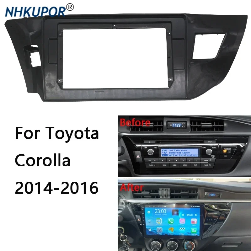 2 Din Android Car Radio Fascia For TOYOTA Corolla 2013 2014 2015 2016 Auto Stereo Install Dash Panel Mount Frame Kit