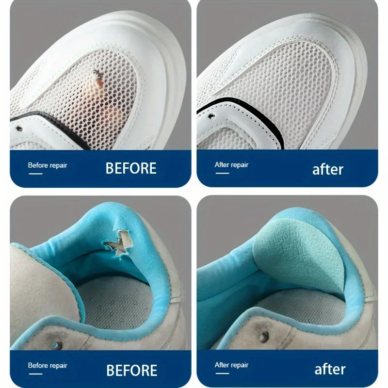 6 Stück Sportschuh-Reparaturflicken, verschleißfeste Schuhflicken, Einlegesohle-Reparaturflicken, selbstklebende Flicken im Inneren von High Heels – Detail 5