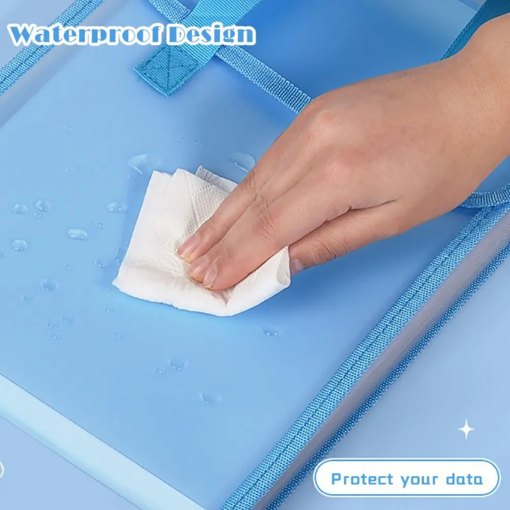 Borsa per documenti A4 di alta qualità Cartella per file A4 di grande capacità a 12 strati Borsa per dati di classificazione portatile per ufficio scolastico