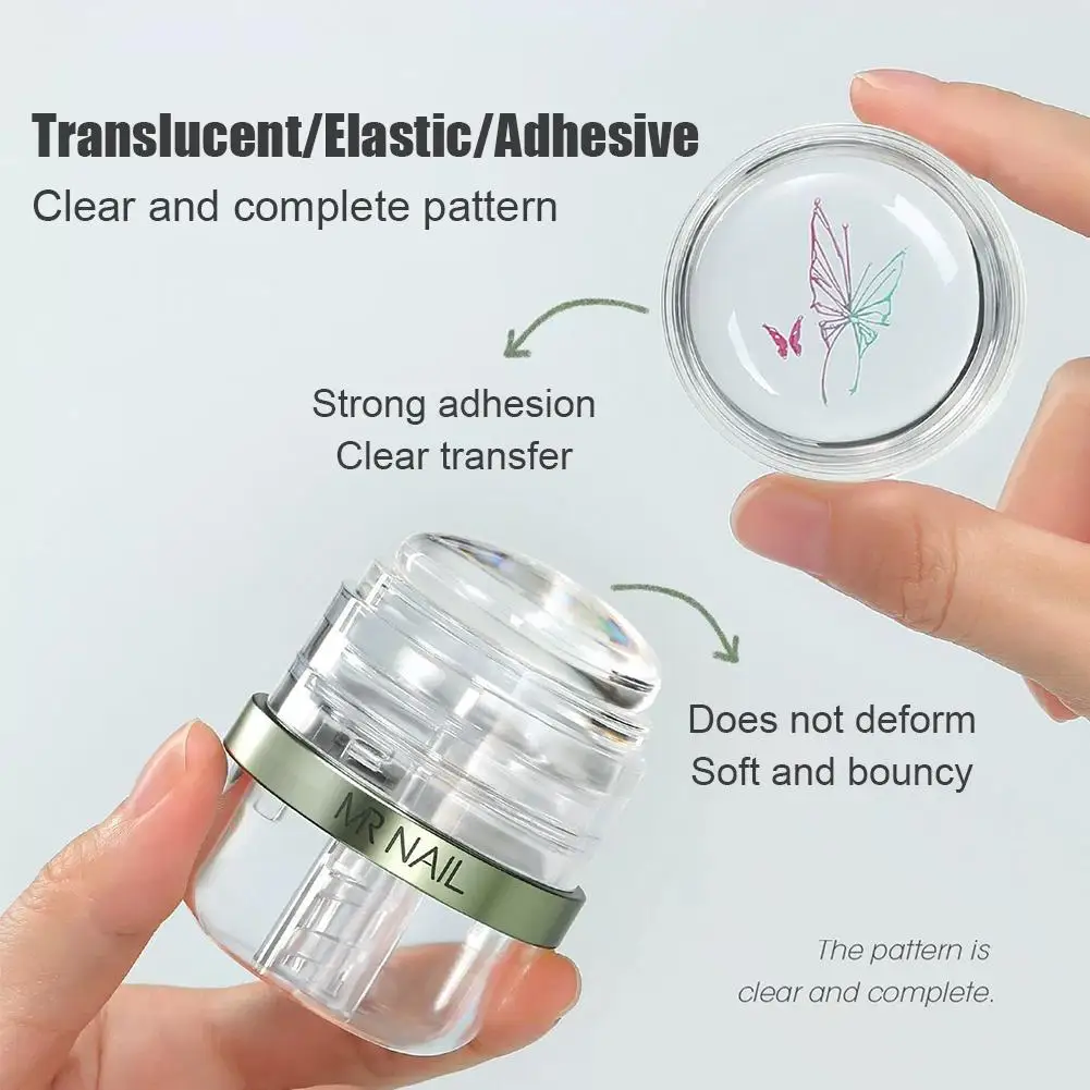 Nail Telescopic Capsule Cabin Transfer Silicone Nail Art Pattern Plates Printed Silicone Seal Manicure Transfer Printing Tool view 2