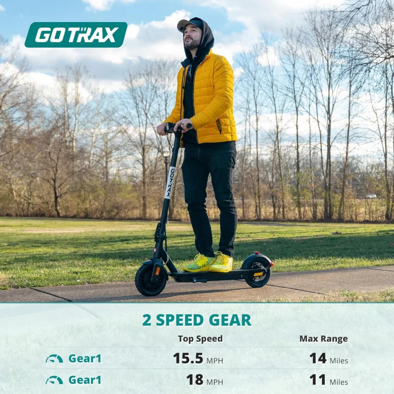 Gotrax-neumático de 8,5 pulgadas para adultos, Scooter Eléctrico plegable con Control de crucero, rango de 14/16 millas, potencia de 250/300W