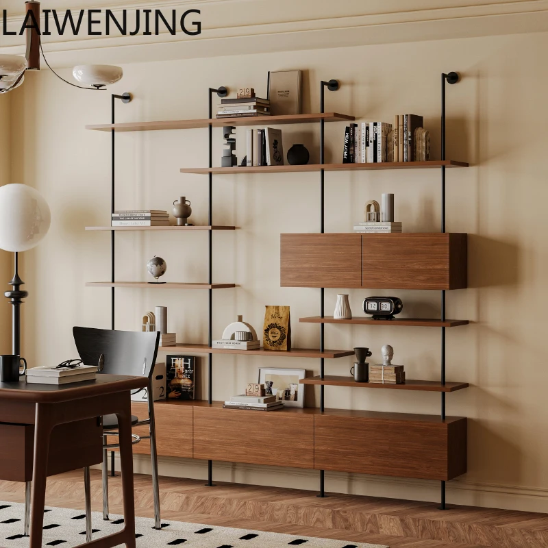 

SGF Italian Minimalist Creative Bookshelf Integrated Wall-Mounted Bookcase Multi-Layer Storage Rack
