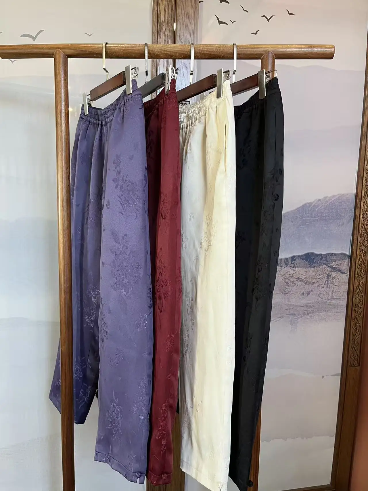 

Новые классические прямые брюки из смеси шелка и хлопка с высокой талией, длинные удобные женские брюки премиум-класса Faion