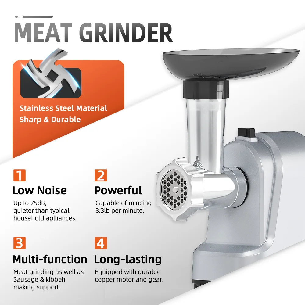 Multifunctional Electric Meat Grinder 220V EU Plug Small Home Kitchen Sausage Stuffer Mincer