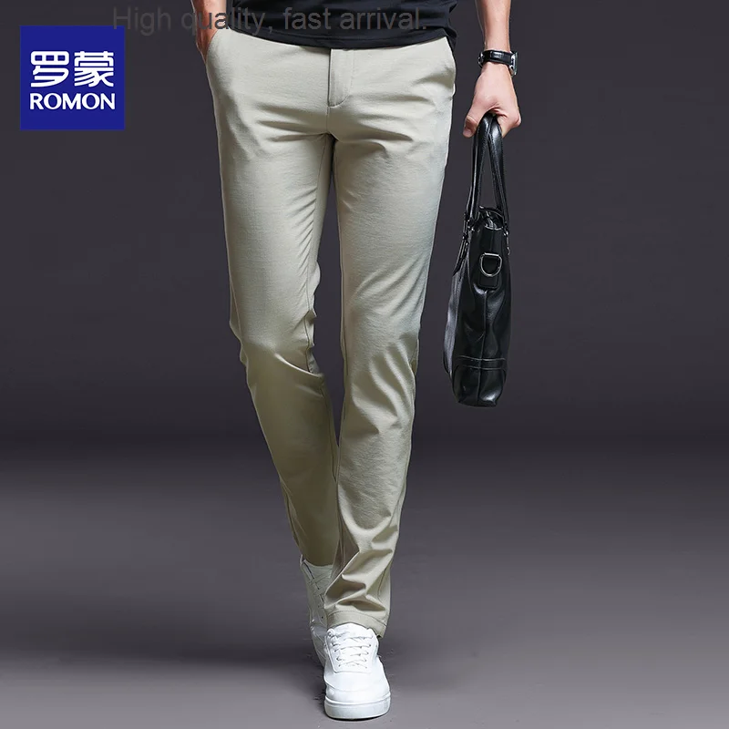 

Pants Men's Casual Autumn Stretch Korean Style Tappered Pants Men's Workwear Suit Pants Slim Straight Business Youth