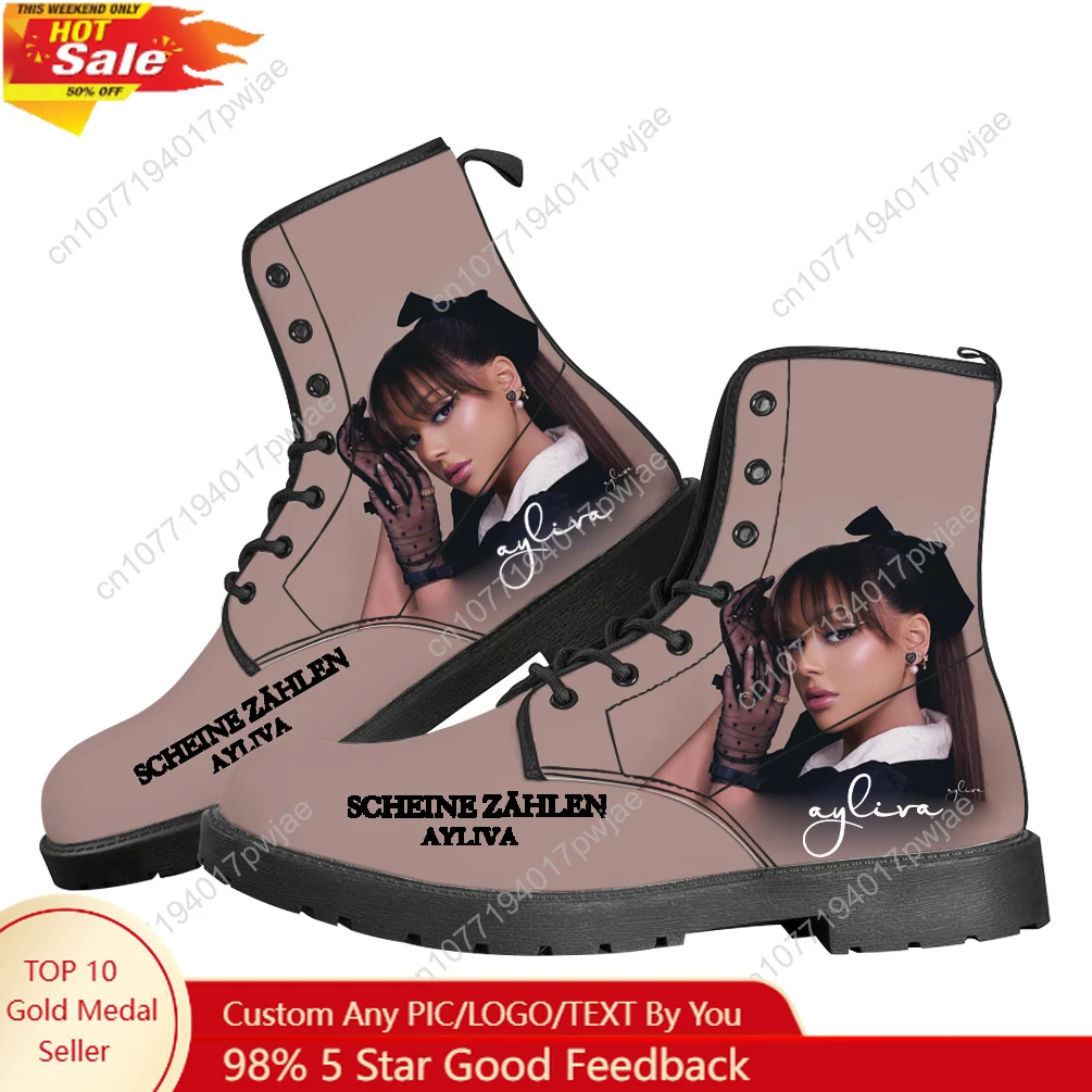

Ayliva Schwarzes Herz Wunder Casual Boots Mens Womens Teenager Shoes Retro 3D Water proof Boot Outdoor Customize Made Boots