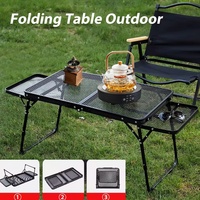 Foldable Iron Mesh Camping Table Outdoor Portable Picnic Table Lightweight Durable For BBQ Grill Beach Party Travel Accessories
